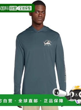 自营Salty Crew Lurking T-Shirt Men's Blue Fin Cotton Hooded