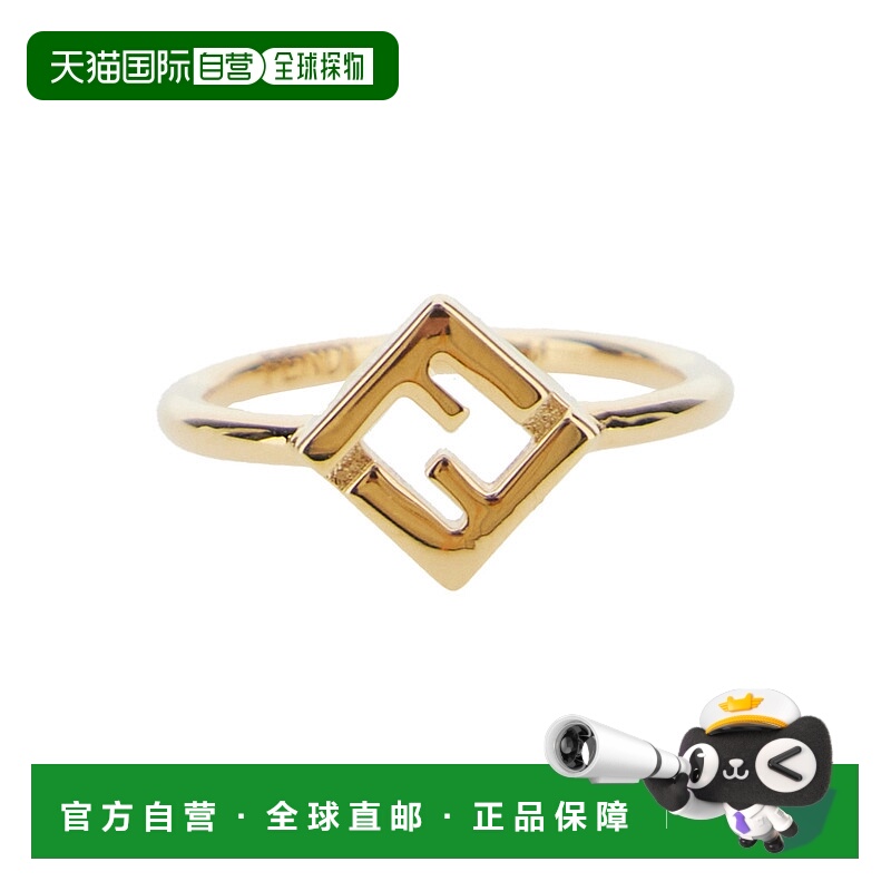 1h可退 香港直邮潮奢 Fendi 芬迪 女士 镂空 FF 戒指 8AL012B08