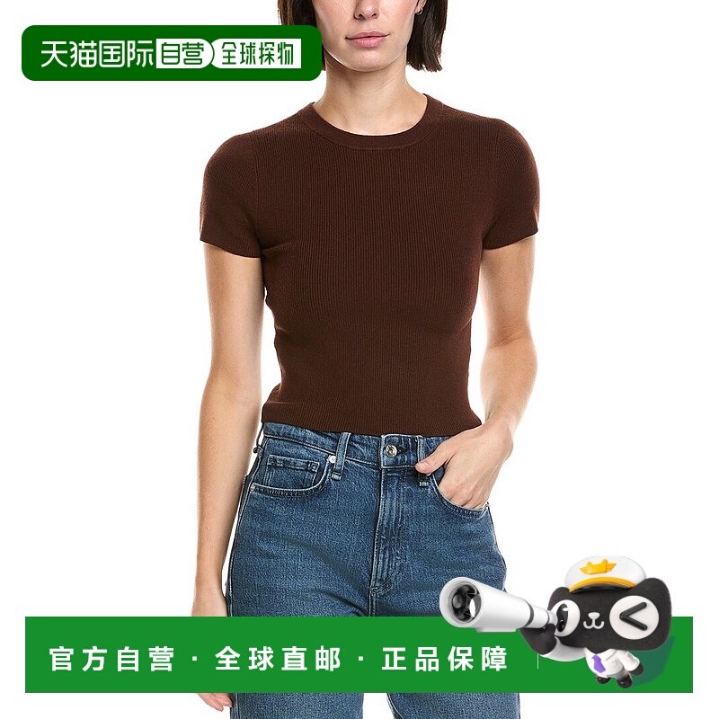 自营alice + olivia Ciara Wool-Blend Pullover - brown 美国奥