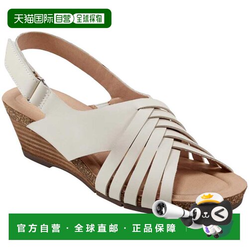 自营Women's Earth HARTIE Wedge Sandals White ETHARTIE - whit