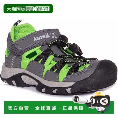 自营Kids Kamik Wildcat HK4076-CL2 Little Charcoal Lime Close