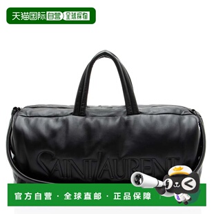 自营Saint Laurent Lambskin Logo Puffer Duffle - black 美国奥