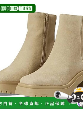 自营 Steve Madden Fella Boot女式7.5米皮革方头脚踝靴KHD700-米