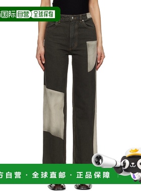 1h可退 香港直邮潮奢 Eckhaus Latta 女士 灰色 Wide Leg 牛仔裤