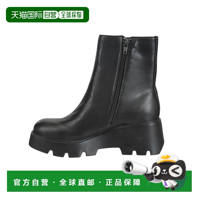 自营naked feetWomen's Xenus Platform Ankle Boot In Black Lea