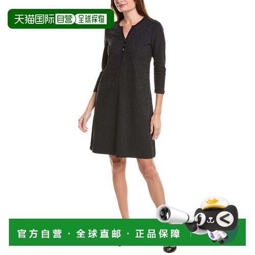 自营J.McLaughlin Lynn Henley Dress - black 美国奥莱直发