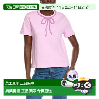 自营English Factory Beaded Bow T-Shirt - purple 美国奥莱直发