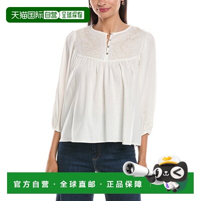 自营Nanette Nanette Lepore Balloon Sleeve Linen-Blend Blouse