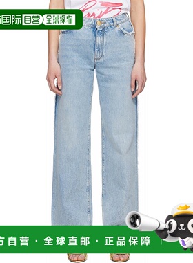 1h可退 香港直邮潮奢 Balmain 巴尔曼 女士 蓝色 Straight-Leg 牛