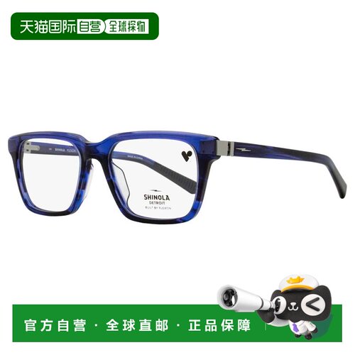 自营Shinola男式Flexon矩形眼镜SH15000 460海军角54mm-460 美国