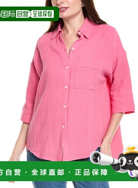 自营Foxcroft Joanna Gauze Shirt - pink 美国奥莱直发