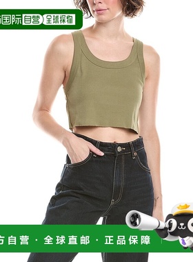 自营 a.l.c.A、L.C.哈尔西坦克-绿色 美国奥莱直发性感