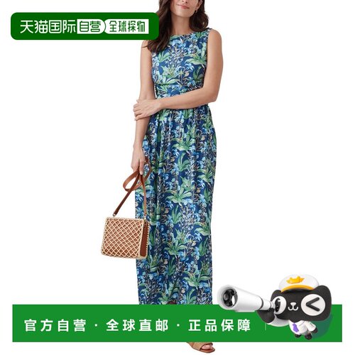 自营J.McLaughlin Aretha Silk-Blend Dress - blue 美国奥莱直发