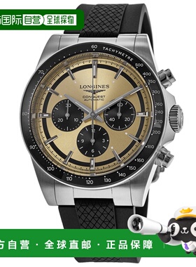 自营Longines Conquest Automatic Chronograph Yellow Gold Tone