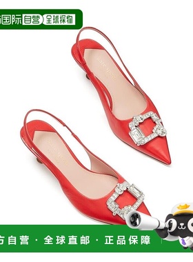 自营 Kate Spade New York Renata Pump女式美国7码红色斜背小猫Z