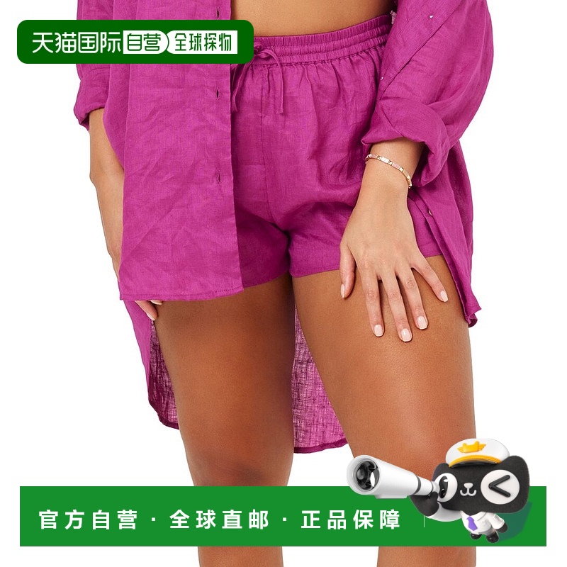 自营 l spaceL*Space Rio Linen Short - pink 美国奥莱直发