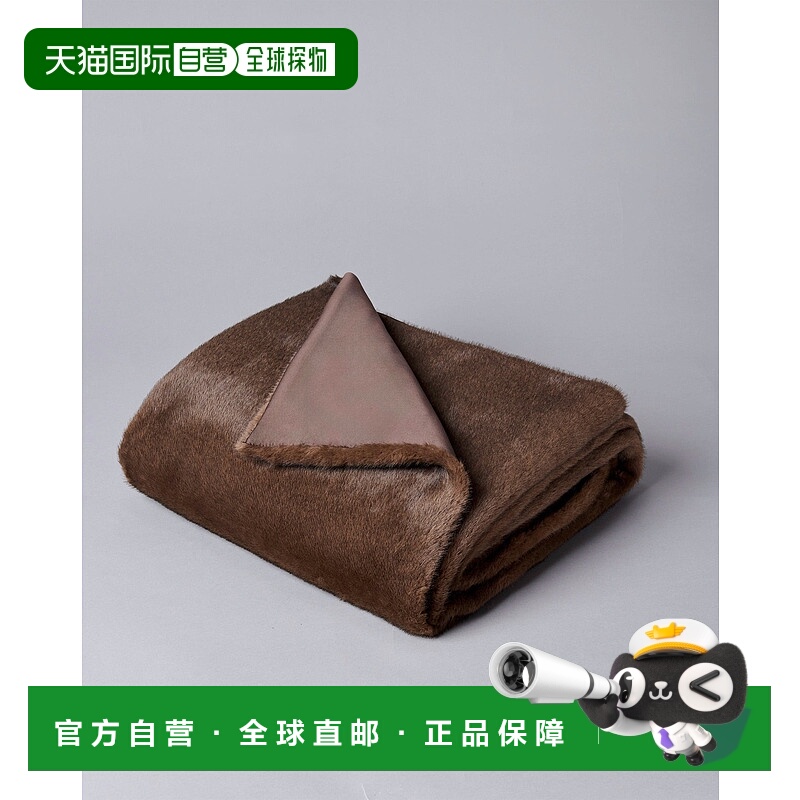 自营adrienne landauMink Faux Fur Throw - dark topaz 美国奥莱