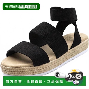 黑色 自营 co.科罗纳多亚麻凉鞋 shoe 美国奥莱直发 charleston