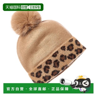 Jacquard Leopard Cuff Cashmere brown 自营Bruno Hat Magli
