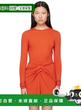 1h可退 香港直邮潮奢 ISABEL MARANT 女士 橙色 Leonio 长袖 T 恤