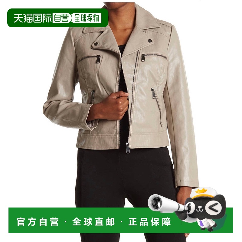 自营 bernardoFaux Leather Crop Jacket In Mink - mink 美国奥