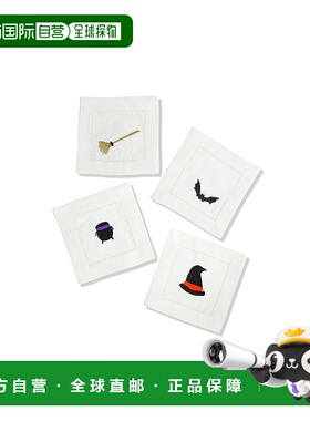 自营tiramisuArcane Allure鸡尾酒餐巾纸-黑色/金色 美国奥莱直发