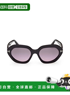 自营tom fordFt1341 Oversized Geometric Black Acetate Sunglas