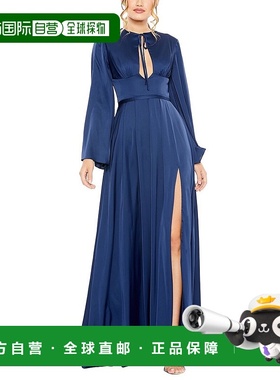 自营 Mac Duggal Charmeuse Gown - black 美国奥莱直发连衣裙