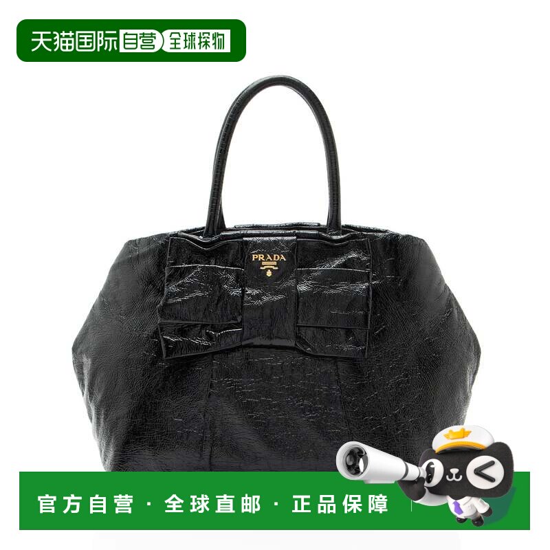 自营Prada Nappa Fiocco Bow Tote - black 美国奥莱直发