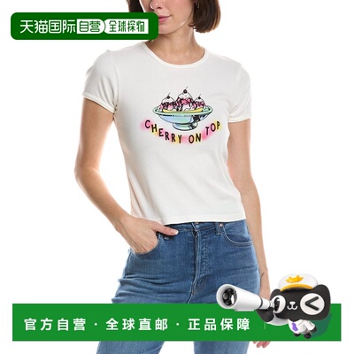 自营mother母亲Itty bity Ringer t恤-白色 美国奥莱直发