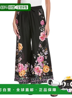 自营 johnny was约翰尼是娇小的弗兰基易丝混纺长裤-黑色 美国奥