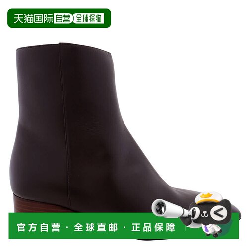 自营Bally Glenda Leather Boots In Ebano, Brand Size 38 ( US