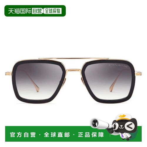 自营ditaFlight.006 Bold Square Frame Sunglasses with Gold Me