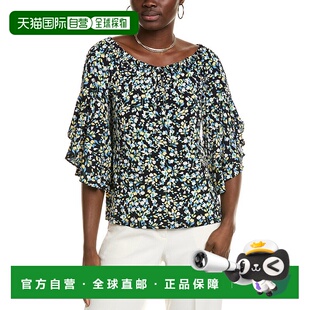 蓝色 Camuto露肩上衣 美国奥莱直发新款 女装 自营 泡泡袖 Vince