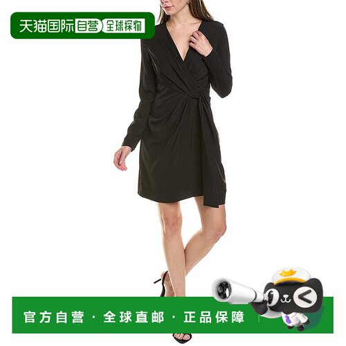 自营 Halston Carmina 迷你连衣裙 - 黑色 美国奥莱直发
