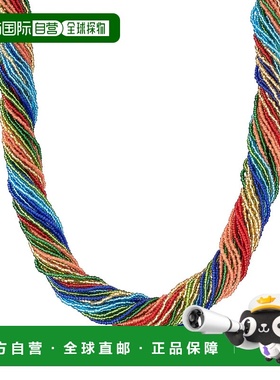 自营 Ross-Simons 意大利多色 Murano 玻璃珠 Torsade 项链配 18