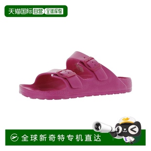 女式 stoneDayvina sun 美國奧萊 墊帶扣泳池拖鞋 粉色 鞋 自營