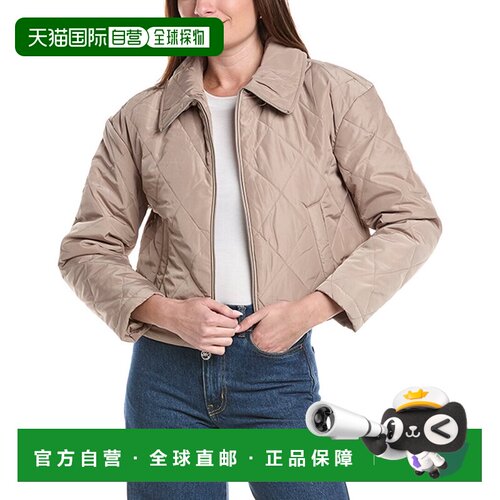自营Michael Kors Short Quilt Jacket - brown 美国奥莱直发