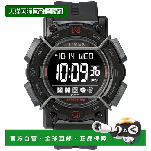自营Timex Men's Expedition Black Round 47mm - black 美国奥莱