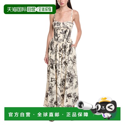 自营Maison Tara Printed Dress - white 美国奥莱直发连衣裙长裙