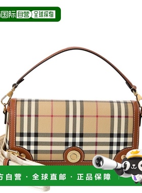 自营Burberry Vintage Check E-Canvas & Leather Shoulder Bag -
