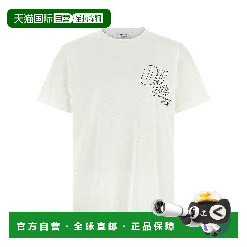 自营off-white'Outline Arrow Slim' T-Shirt - white 美国奥莱直