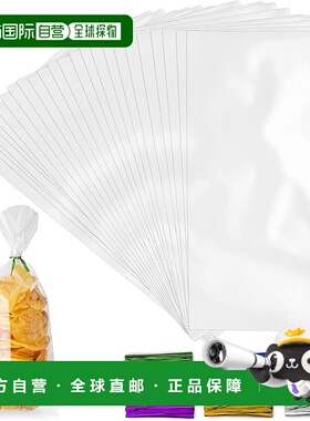 自营 zulay kitchen5x11 糖果袋带系带的糖果袋（200 包）- 透明