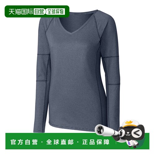 自营Cutter & Buck女士L/S Victory v领衬衫-自由海军蓝 美国奥莱
