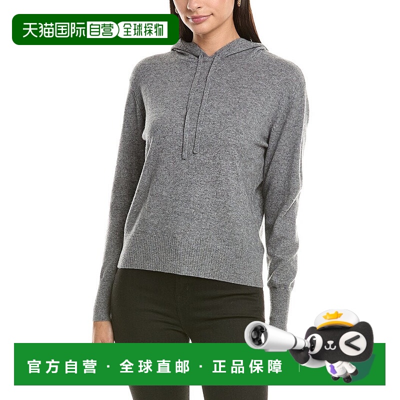 自营InCashmere套头衫羊绒连帽衫-灰色 美国奥莱直发
