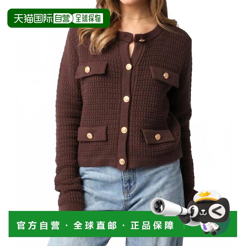 自营olivaceousMaci Knit Button Cardigan In Brown - brown 美