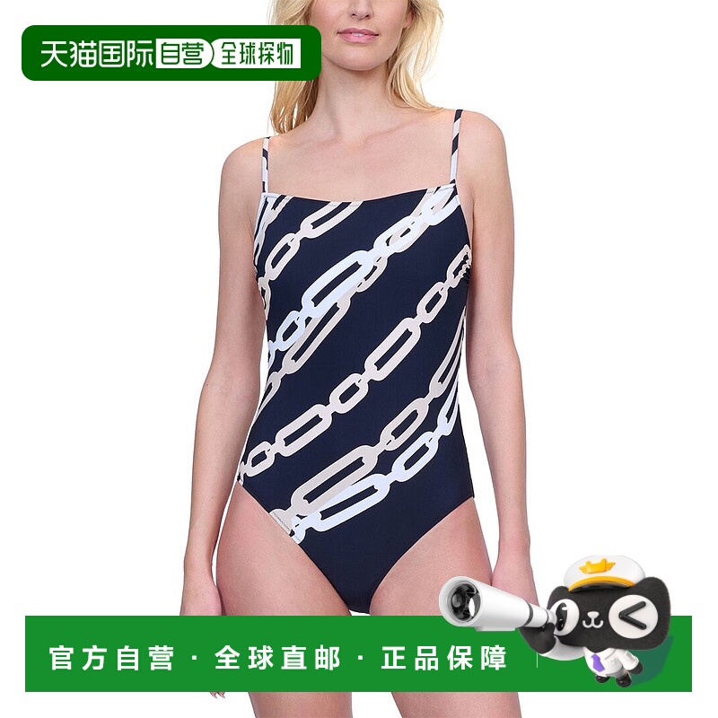 自营 Gottex女用贴身内衣裤背带一件-黑色泳衣 美国奥莱直发