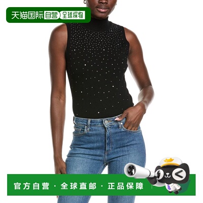 自营Generation Love Emerson Crystal Wool Sweater Tank - blac