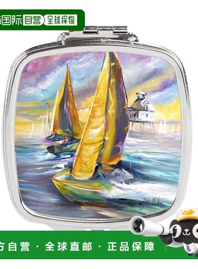 自营 Carolines Treasures JMK1234SCM 中湾灯塔帆船小型镜正品
