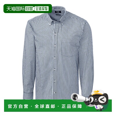 自营 cutter & buckCutter&Buck Easy Care弹力Gingham男式大号长